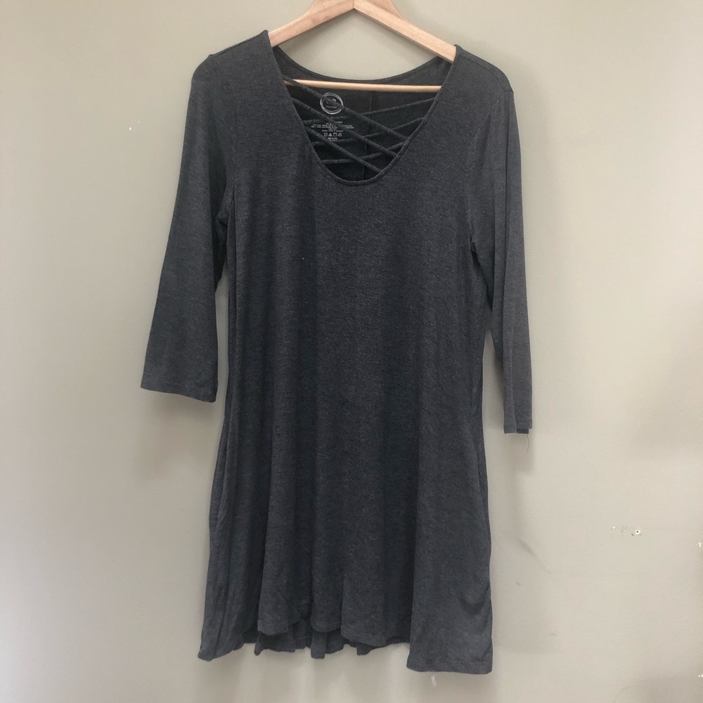 Grey shift dress